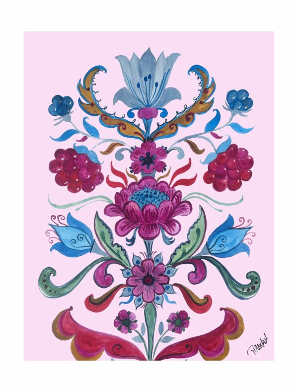 Poster Trädgårdskurbits rosa