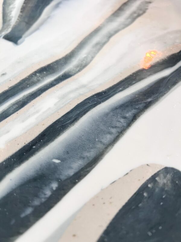Stort fat nerikoomi svartgrå lava - Bild 2