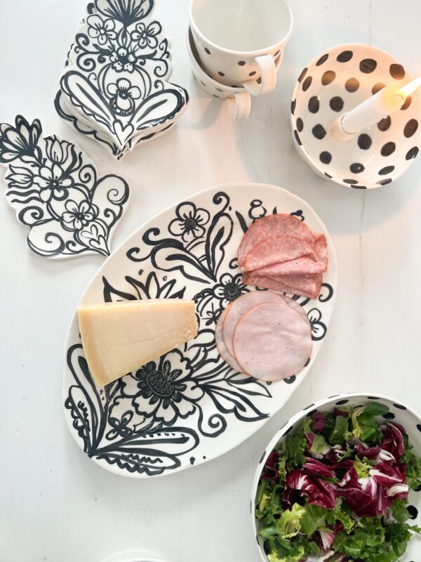 Smyckes- och dessertfat kurbits i svart - Bild 3