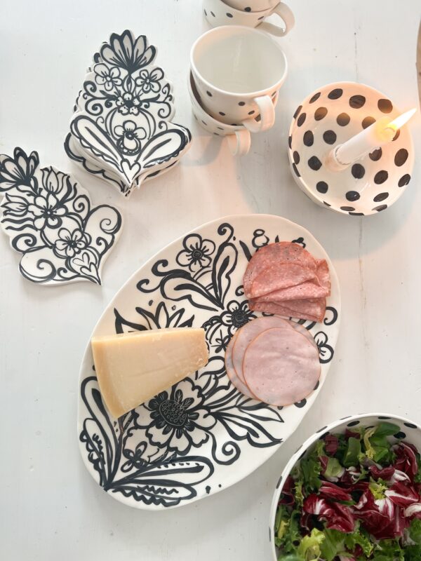 Smyckes- och dessertfat kurbits i svart - Bild 4