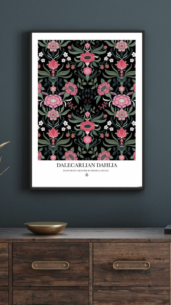 Poster Dalecarlian Dahlia kurbits - Bild 4