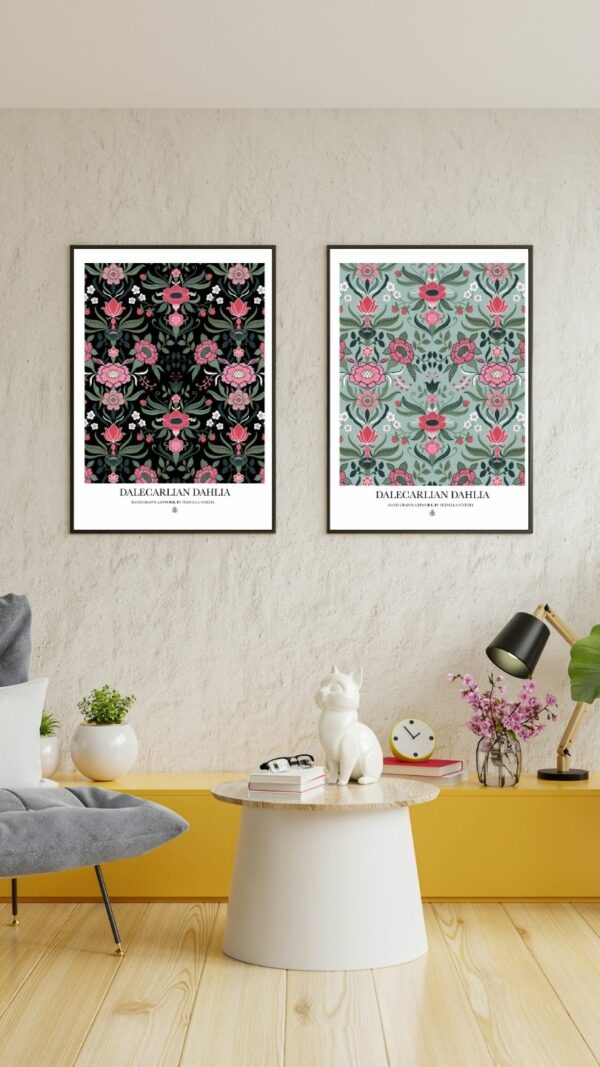 Poster Dalecarlian Dahlia kurbits - Bild 2