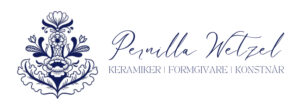 Pernilla Wetzel logo. Keramiker formgivare konstnär