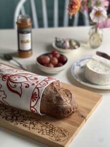 julig och fin kökshandduk med kurbitsmotiv från Studio Kurbits