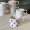 Kaffekopp stora blå prickar, unikat
