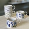 kaffekoppar med prickar och rosor från Studio Kurbits