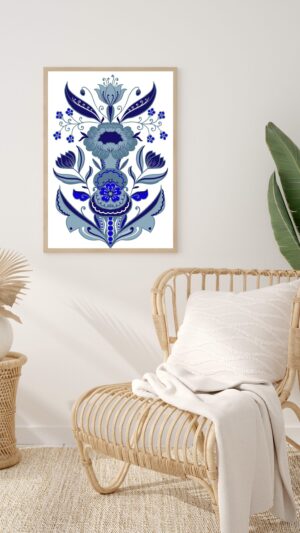 Poster Kurbits blå nyanser nr 1