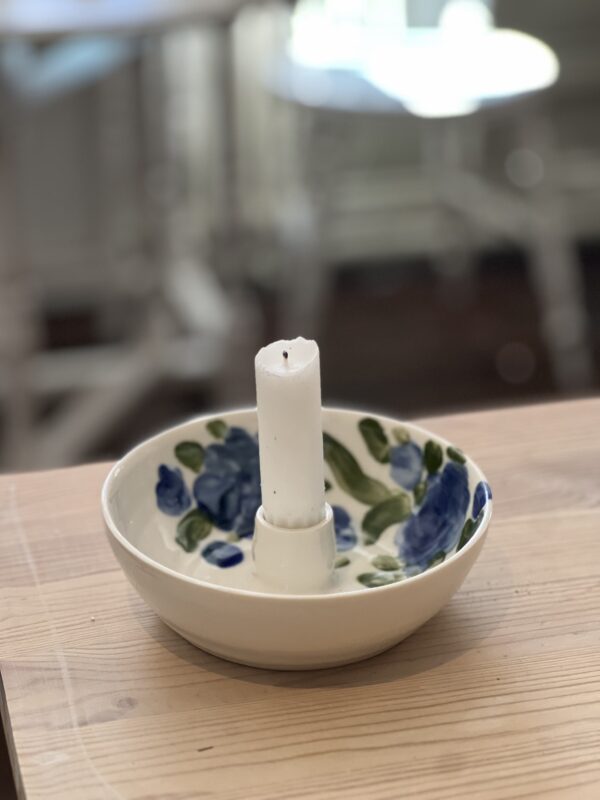 Ljusskål blå rosor - Bild 2