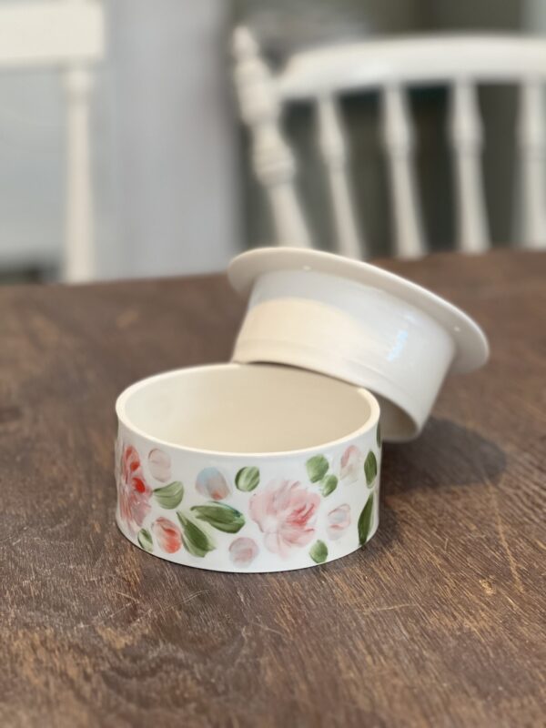 Smörklocka stor med rosa blomster, sekunda - Bild 5