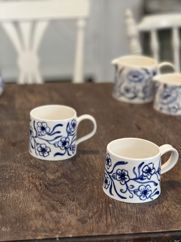 Kaffekopp blå blomster