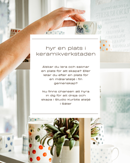 Hyr en plats i min fina ateljé
