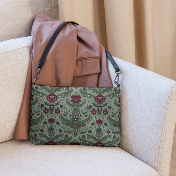 Kuvertväska/Crossbody bag grön med kurbits - Bild 3