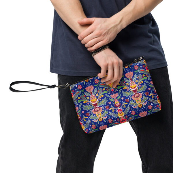Kuvertväska/ Crossbody bag blå med kurbits - Bild 2