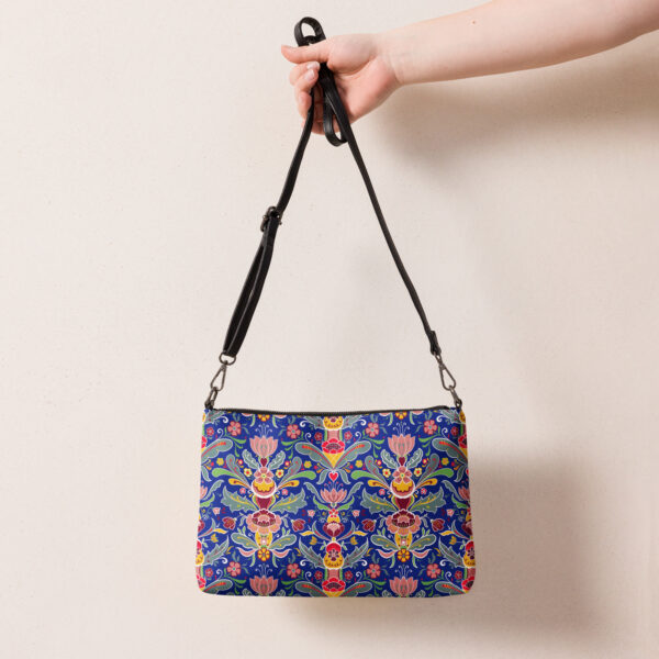 Kuvertväska/ Crossbody bag blå med kurbits - Bild 3