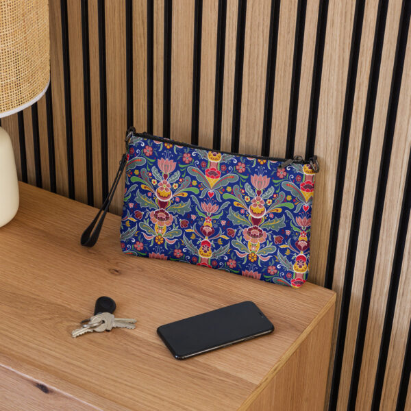 Kuvertväska/ Crossbody bag blå med kurbits - Bild 4
