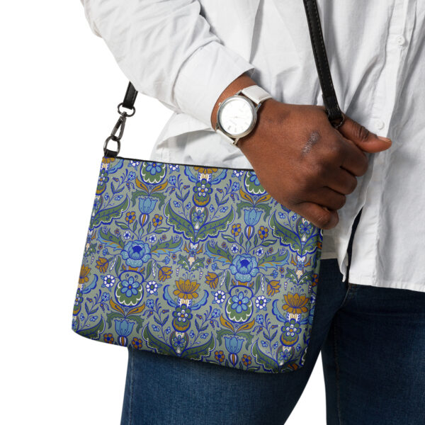 Kuvertväska/Crossbody bag blågul kurbits - Bild 4