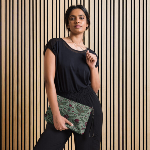 Kuvertväska/Crossbody bag grön med kurbits - Bild 5