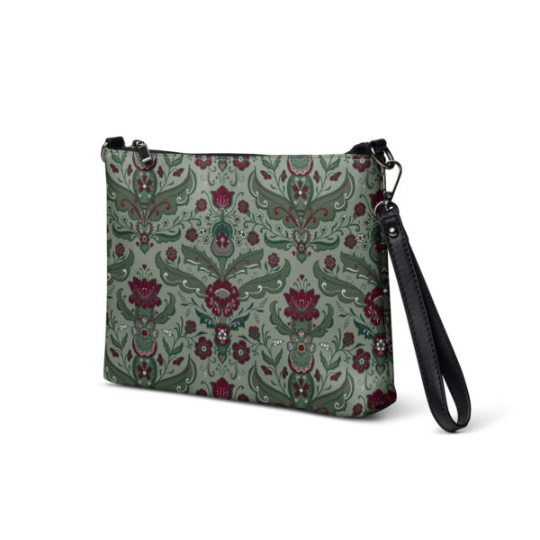 Kuvertväska/Crossbody bag grön med kurbits - Bild 6