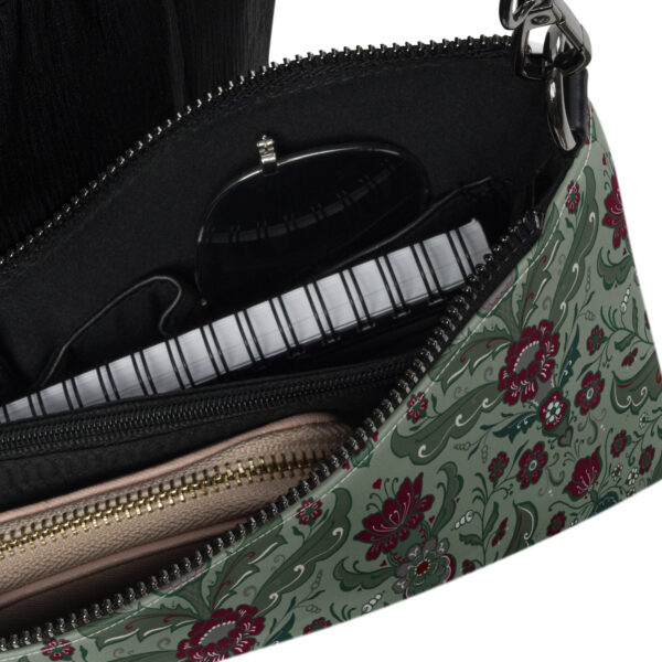 Kuvertväska/Crossbody bag grön med kurbits - Bild 4