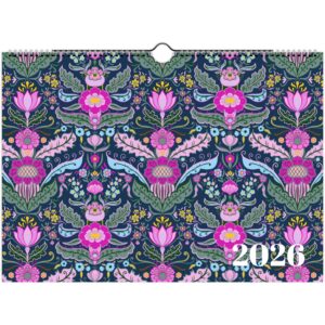 Kalender A4 liggande kurbitsmönster