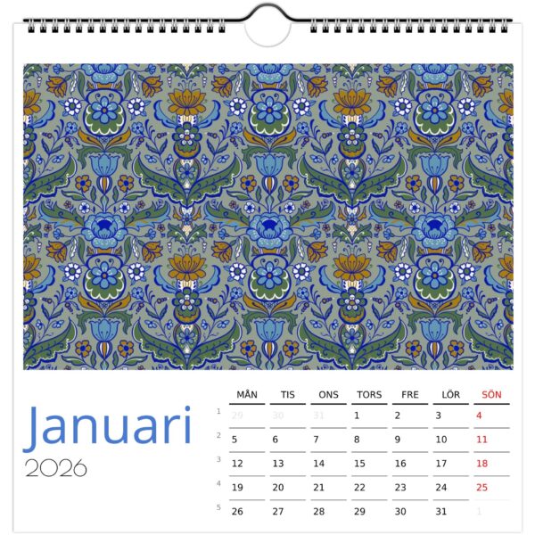 Kurbitsmönstrad kalender kvadratisk 21*21cm