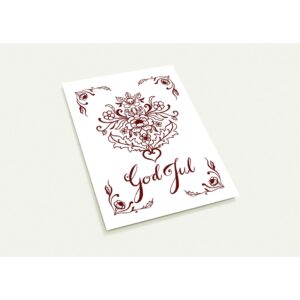 Kort God Jul kurbits, 10 pack