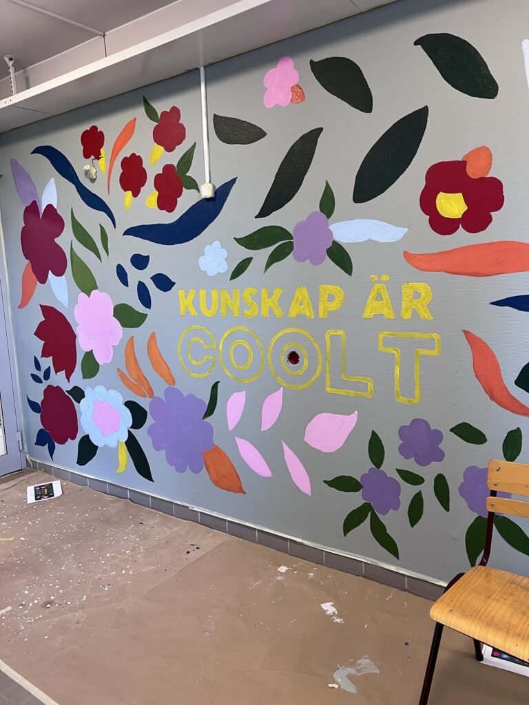 Väggmålning, muralmålning Stora Skedvi Skola