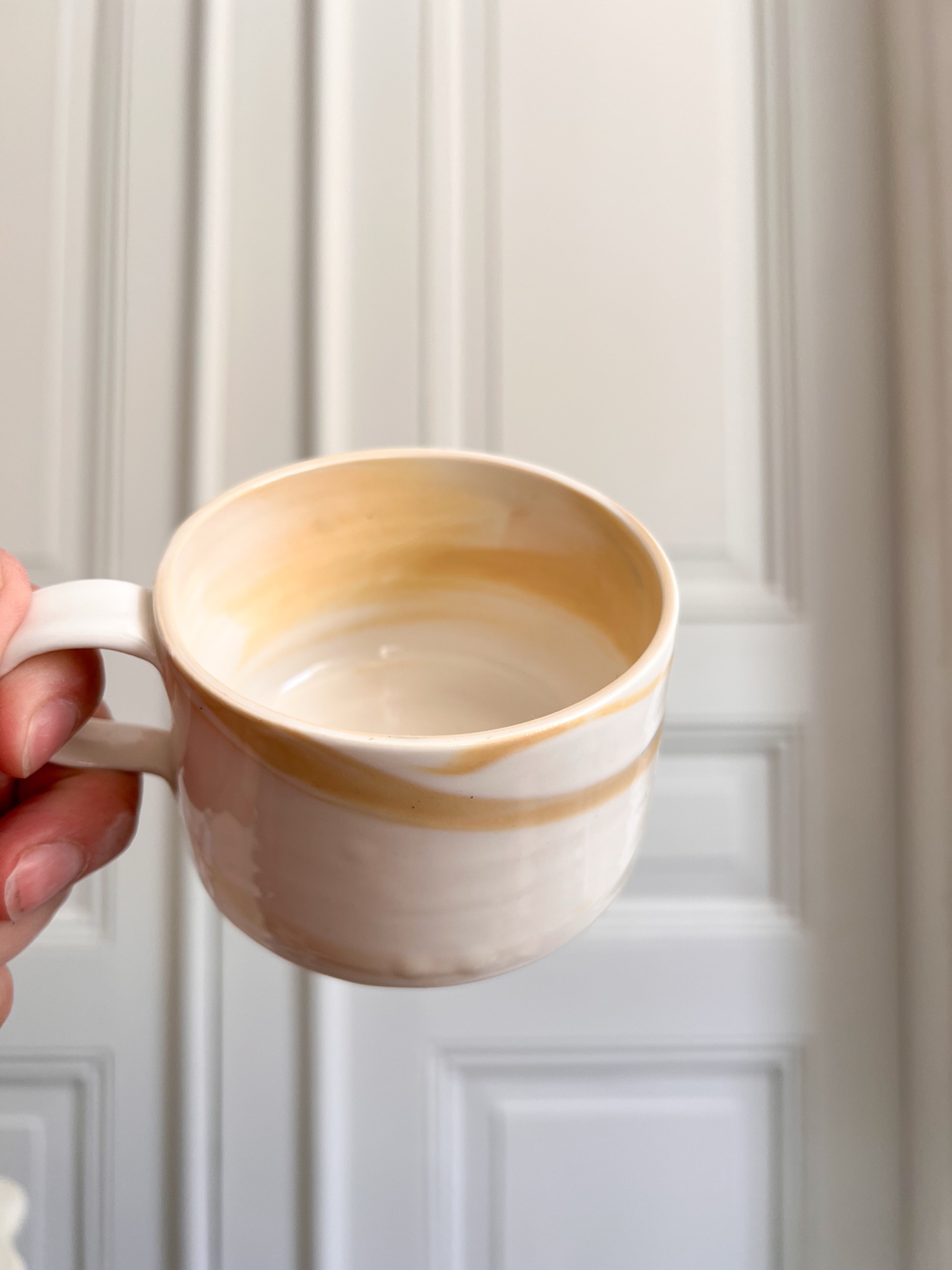 Kaffekopp marmourerad gul - Bild 3